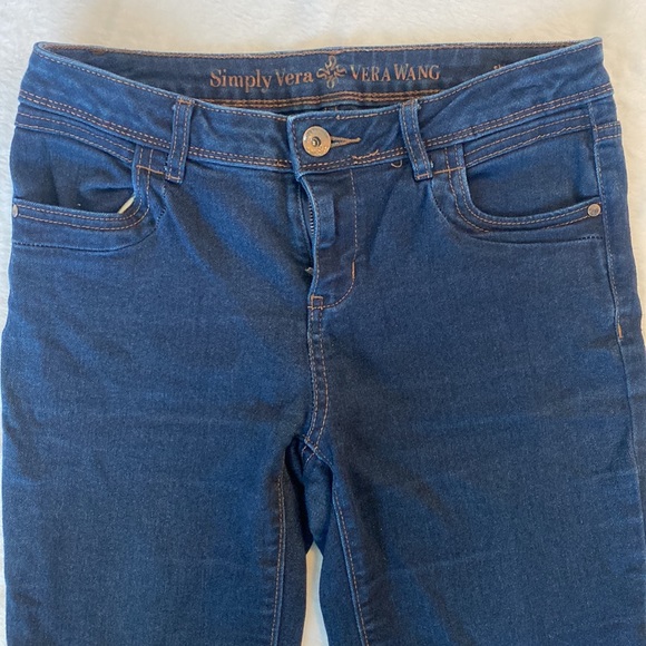 Simply Vera Vera Wang Skinny Dark Wash Jeans - Picture 2 of 7